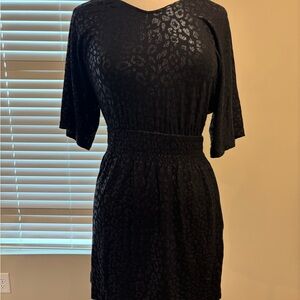 White House Black Market Shimmering Black Mini Dress